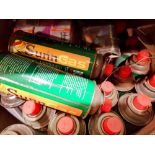 Quantity of butane cans and blow lamps. Not available for in-house P&P
