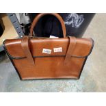 Modern leather briefcase. Not available for in-house P&P
