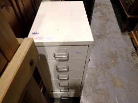 Six-drawer metal filing cabinet. Not available for in-house P&P