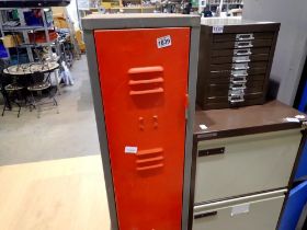 1.8m tall steel locker. Not available for in-house P&P