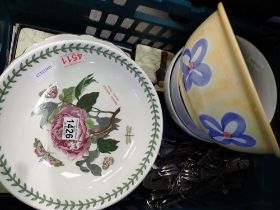 Mixed kitchen ware, including two Portmeirion bowls. Not available for in-house P&P