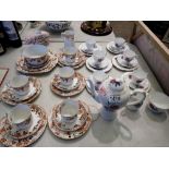 Ceramic tea set with coffee pot and further tea ware. Not available for in-house P&P