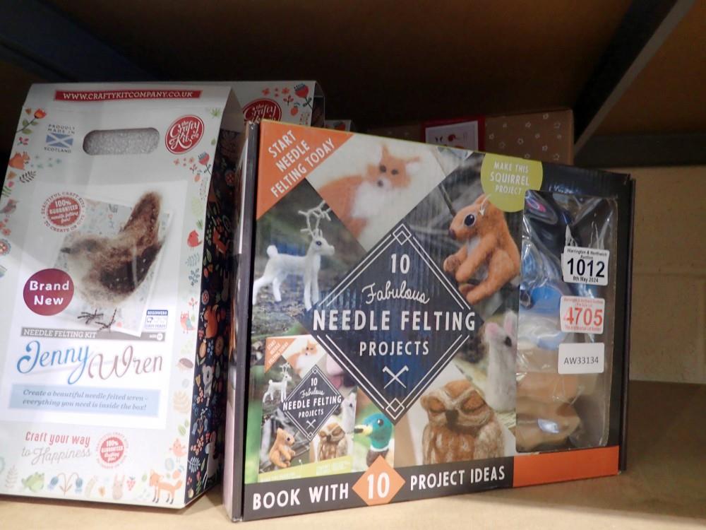 Four unopened crafting/felting kits. Not available for in-house P&P