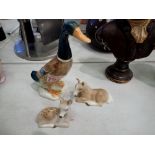 Beswick duck and Szeiler faun and foal. Not available for in-house P&P