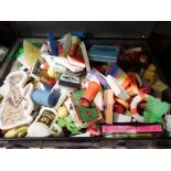 Metal case of mixed children rubbers including ET. Not available for in-house P&P