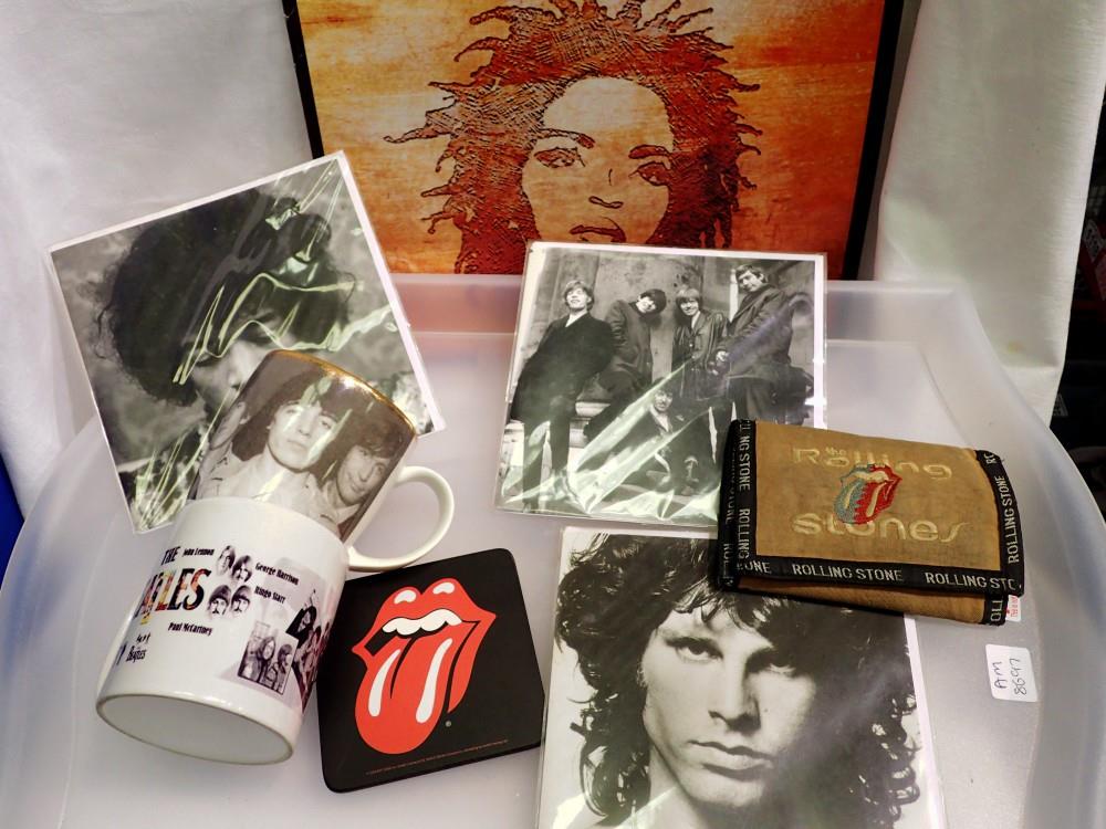 Rock and pop memorabilia including Rolling Stones. Not available for in-house P&P