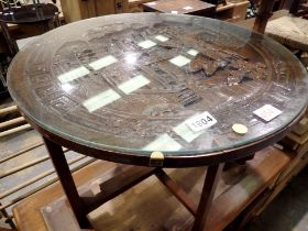 Chinese vintage carved coffee table. Not available for in-house P&P