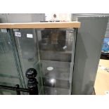 Tall glass cabinet. Not available for in-house P&P