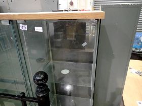 Tall glass cabinet. Not available for in-house P&P