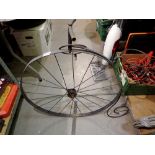 Iron penny farthing plantstand. Not available for in-house P&P