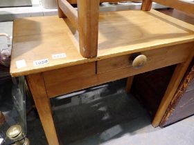 Small pine table with drawer. Not available for in-house P&P