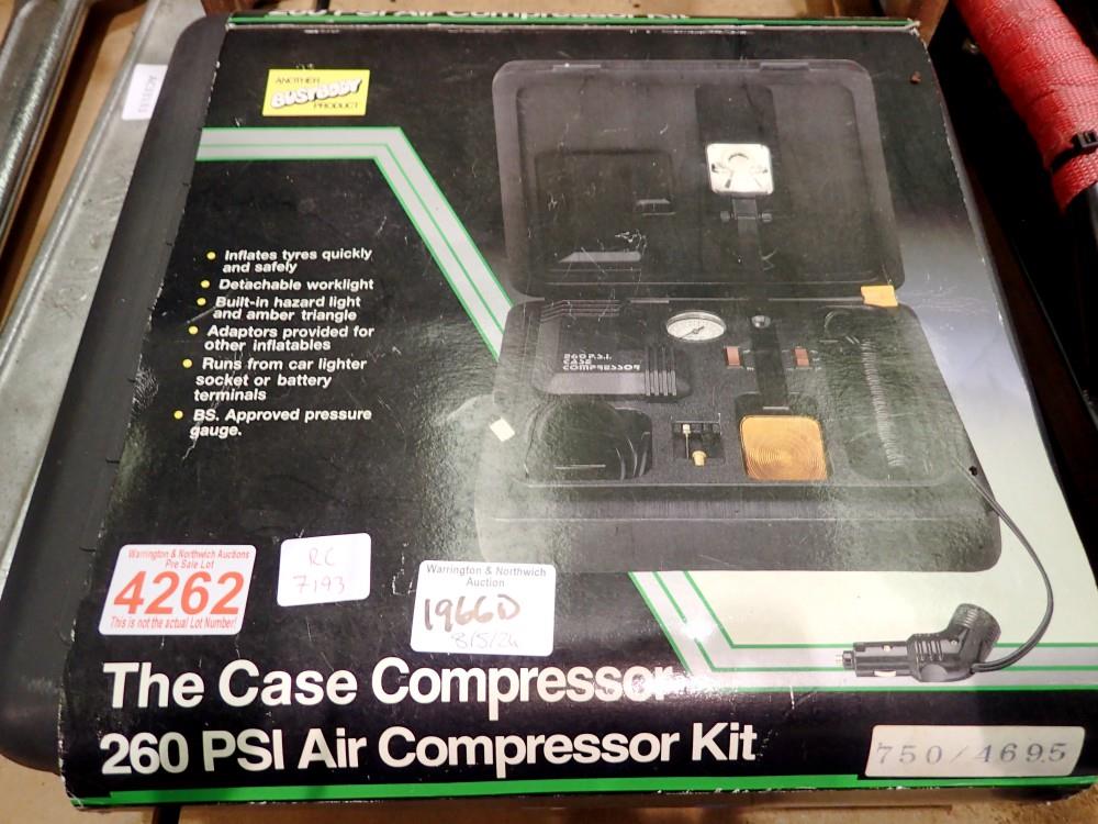 The Case Compressor, 260psi air compressor kit. Not available for in-house P&P