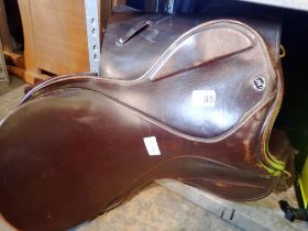 Vintage leather saddle. Not available for in-house P&P