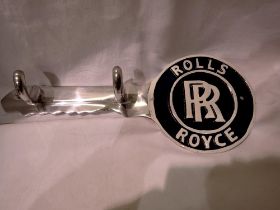 Cast aluminium Rolls Royce key/coat hanger, L: 30 cm. UK P&P Group 2 (£20+VAT for the first lot