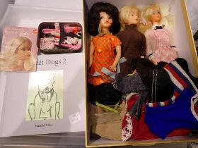 Mixed Sindy and Tressy dolls and accessories. Not available for in-house P&P