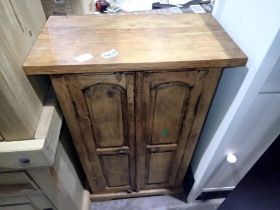 Oak cupboard with shelving, H: 90 cm. Not available for in-house P&P