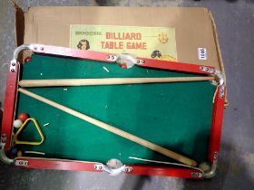1950's wooden billiards game. Not available for in-house P&P