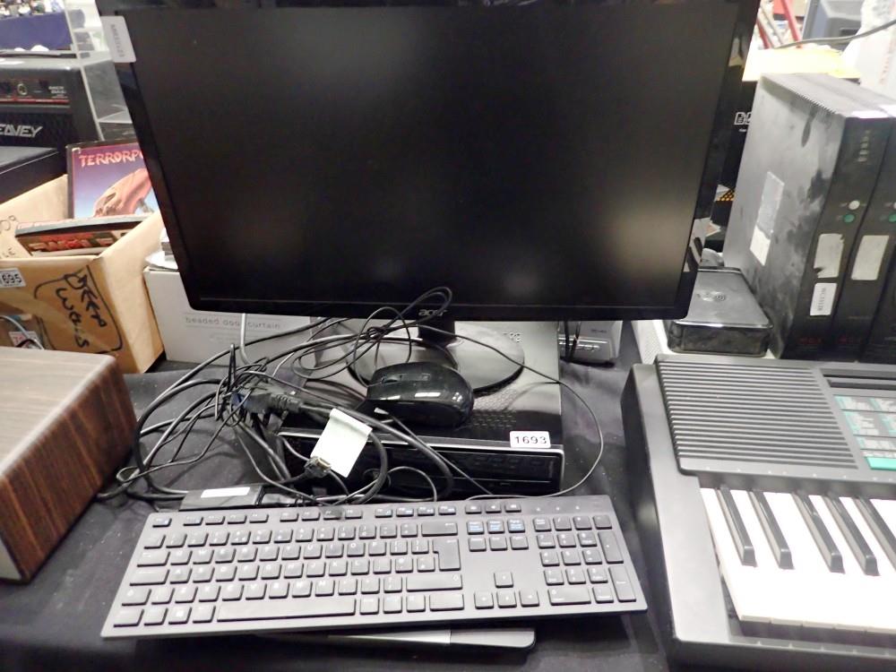 Monitor keyboard and Dell computer. Not available for in-house P&P