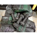 Five Maverick sets of resistance bands and four dumbbells. Not available for in-house P&P