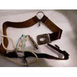 Girl Guide belt and whistle. UK P&P Group 1 (£16+VAT for the first lot and £2+VAT for subsequent