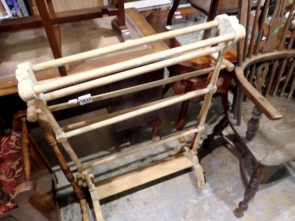 Two Edwardian towel rails. Not available for in-house P&P