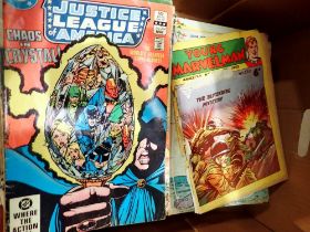 Various vintage comics/magazines mostly fantasy related to include Justice League. Not available for