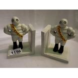 Pair of cast iron Michelin Man bookends. UK P&P Group 2 (£20+VAT for the first lot and £4+VAT for