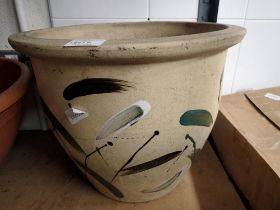 Large ceramic flower pot. Not available for in-house P&P