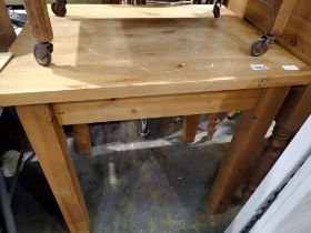 Rectangular pine table. Not available for in-house P&P
