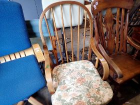 Wood rocking chair. Not available for in-house P&P