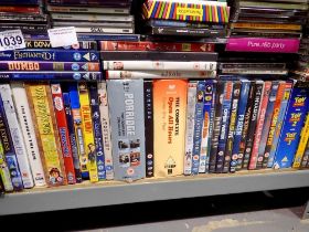 Shelf of DVD's, approx 200. Not available for in-house P&P