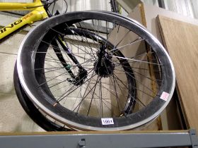 Planet X 26 inch carbon road bike wheel set with quick realise. Not available for in-house P&P