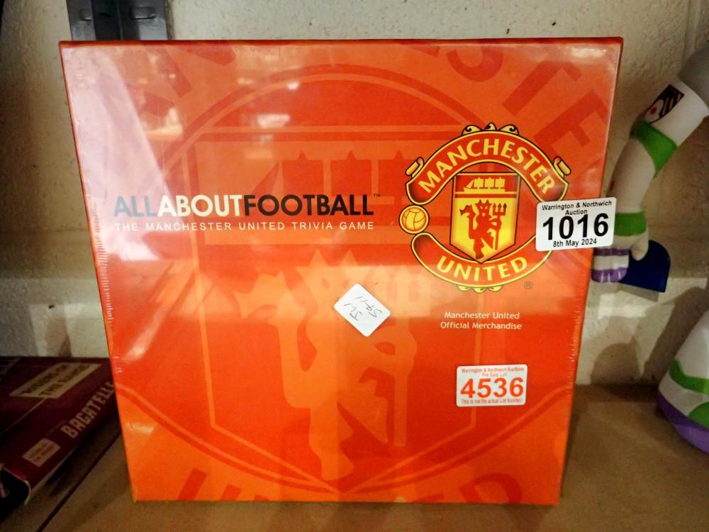 Boxed unopened Manchester United trivia game. Not available for in-house P&P