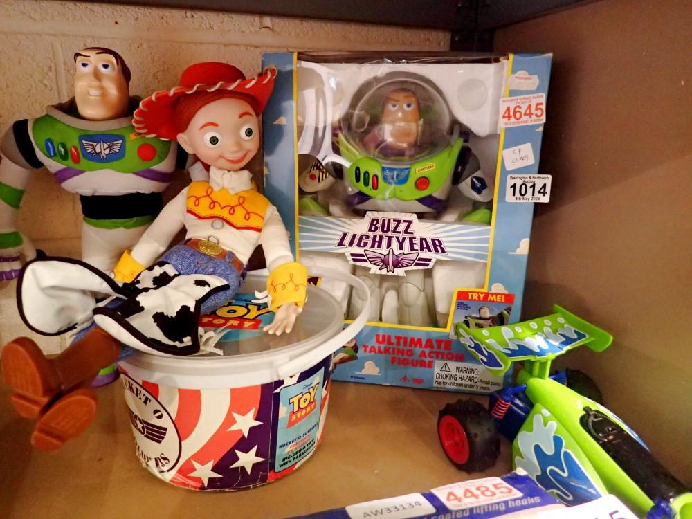 Mixed Toy Story items, with boxes, including Buzz Lightyear. UK P&P Group 2 (£20+VAT for the first