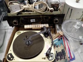 Garrard automatic turntable & valve radio chassis. Not available for in-house P&P