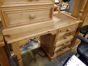 Pine desk/dressing table. Not available for in-house P&P
