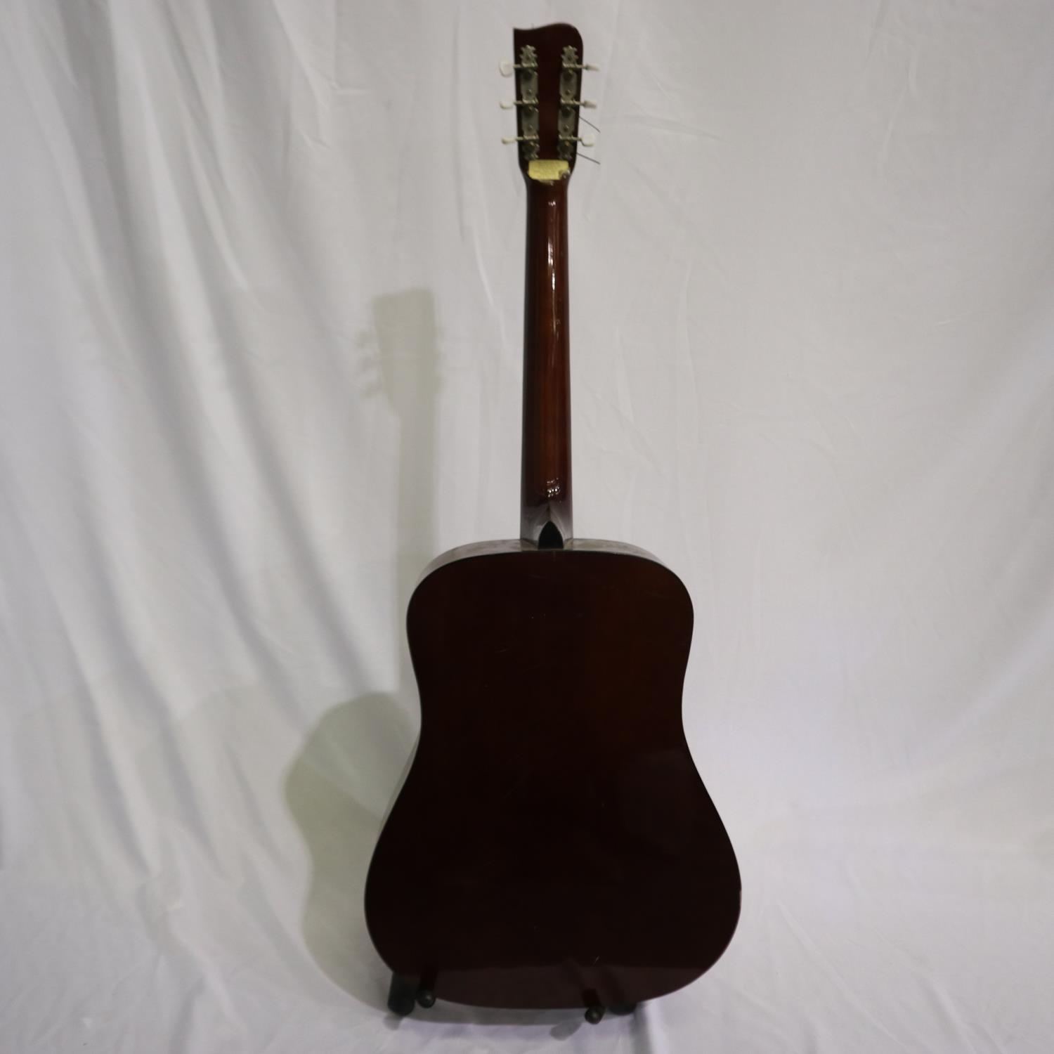 K acoustic guitar, 4/4, twin scratch plate, six strings, twenty frets and adjustable bridge. UK P& - Image 2 of 2