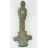 1100AD crusades, gilt cruciform pendant for pilgrims, 42mm L. UK P&P Group 0 (£6+VAT for the first