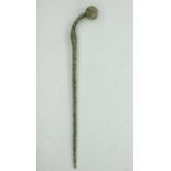 300AD Roman bronze ladies hair pin, 15cm L. UK P&P Group 1 (£16+VAT for the first lot and £2+VAT for