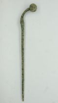 300AD Roman bronze ladies hair pin, 15cm L. UK P&P Group 1 (£16+VAT for the first lot and £2+VAT for
