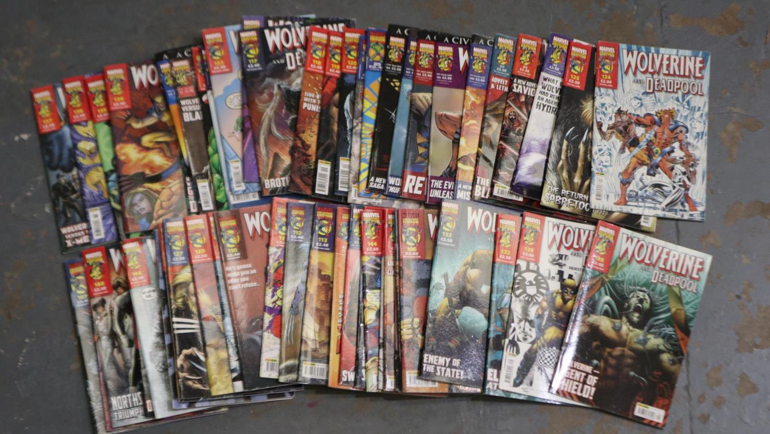 Comics: Fifty six Marvel Collectors Edition Wolverine and Deadpool comics. UK P&P Group 3 (£30+VAT