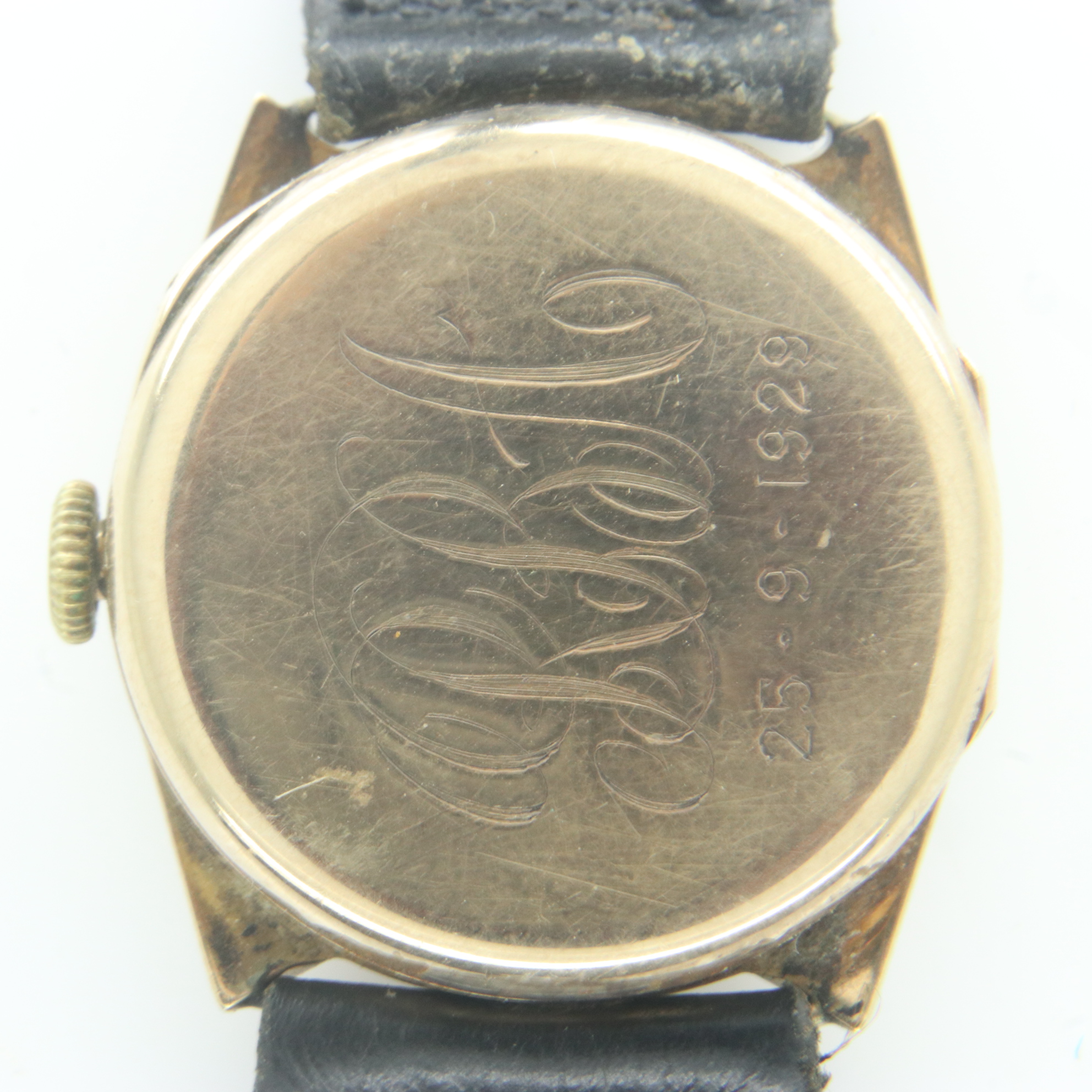 MARC FAVRE: a 9ct gold cased gents manual wind wristwatch, not working at lotting. P&P Group 0 (£6+ - Image 2 of 4