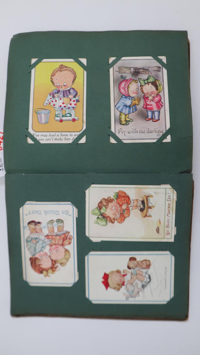 Postcard album containing one hundred and sixteen postcards of cartoon children by Grace Drayton,