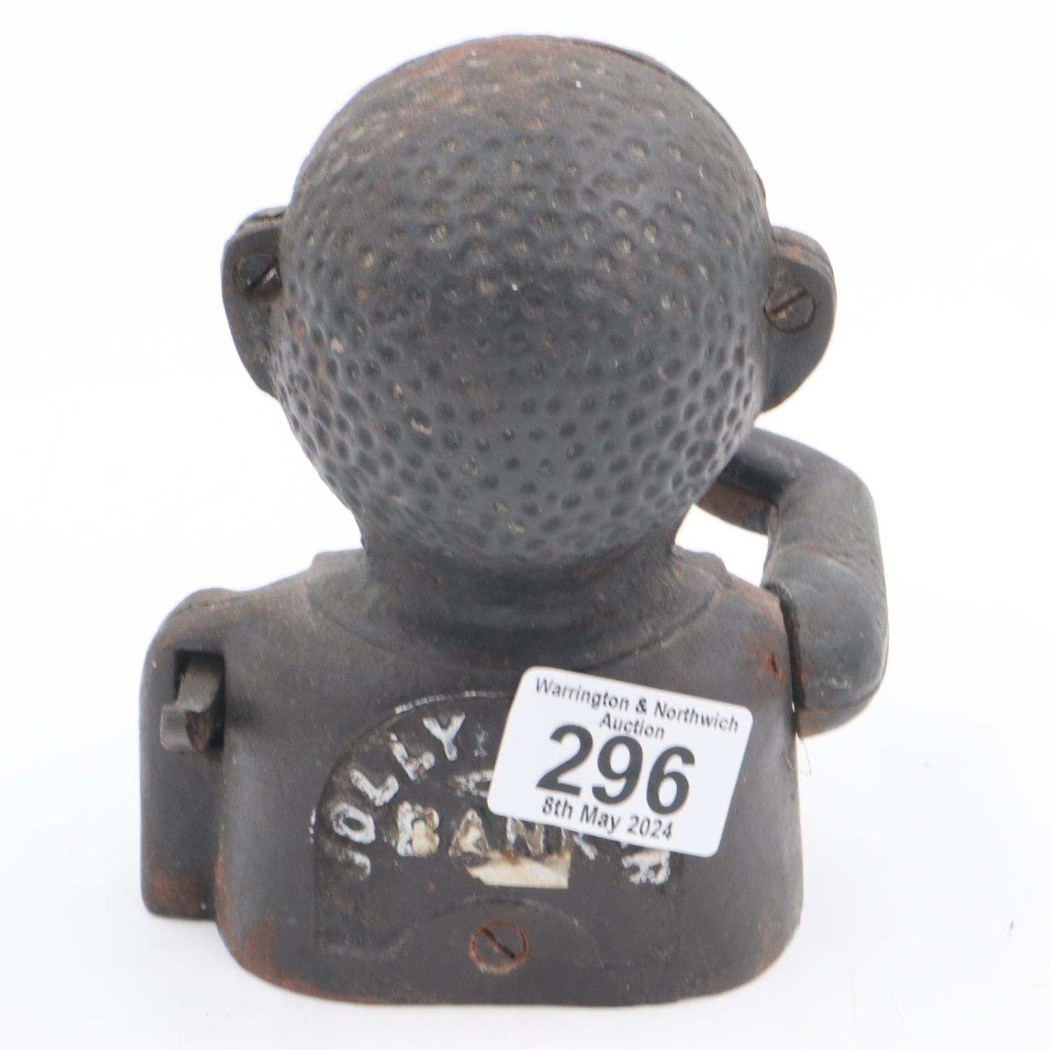 Cast iron automaton money box, H: 15 cm. UK P&P Group 1 (£16+VAT for the first lot and £2+VAT for - Image 2 of 3