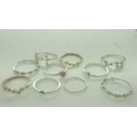 Ten 925 silver rings, combined 14g. UK P&P Group 1 (£16+VAT for the first lot and £2+VAT for