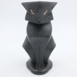 Cast iron Art Deco style cat doorstop. UK P&P Group 3 (£30+VAT for the first lot and £8+VAT for