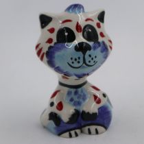 Lorna Bailey cat, Tad, 1/1, H; 12 cm. UK P&P Group 1 (£16+VAT for the first lot and £2+VAT for