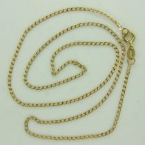 Italian 9ct gold neck chain, L: 41 cm, 1.7g. P&P Group 0 (£6+VAT for the first lot and £1+VAT for