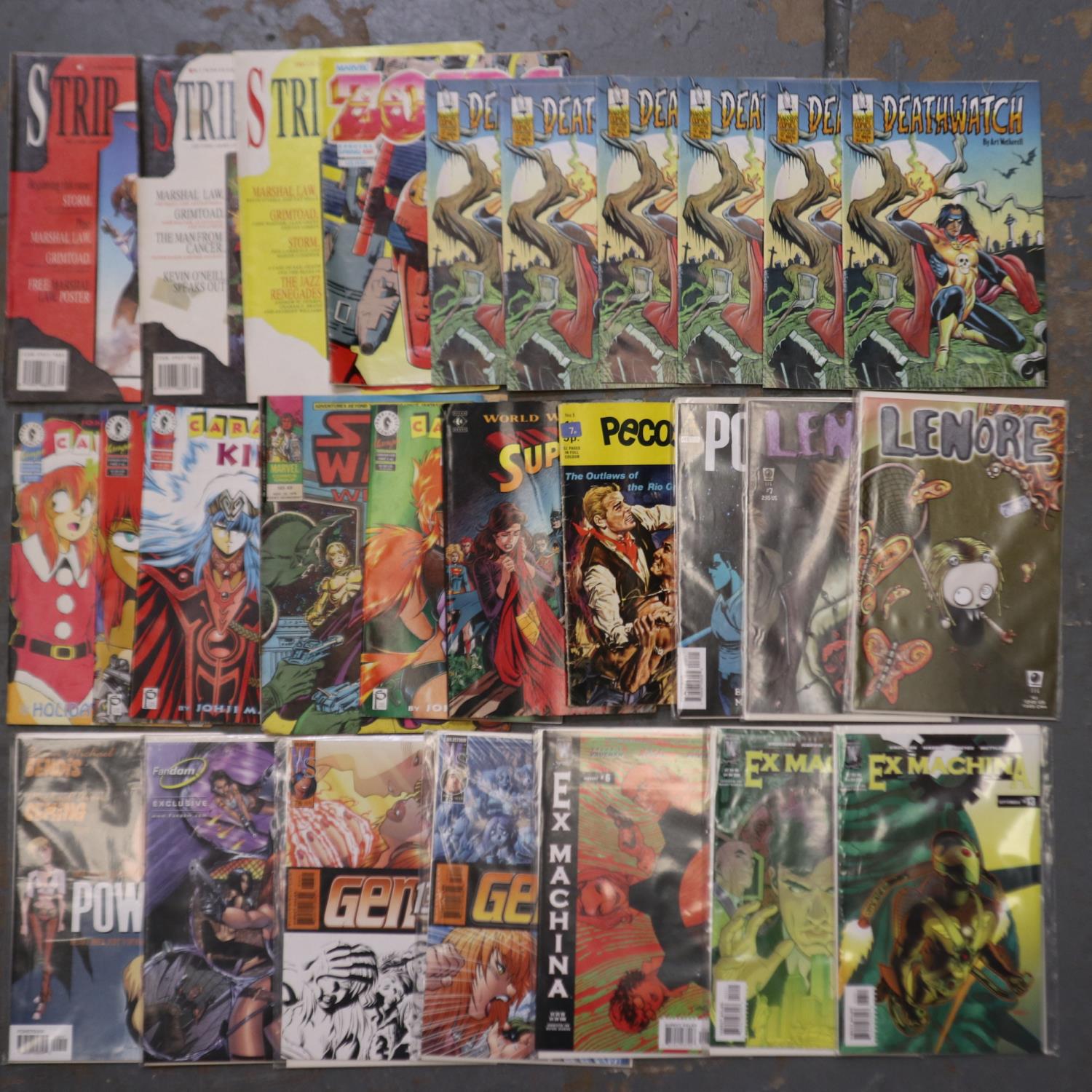 Thirty mixed comics including Wildstorm and Harrier. UK P&P Group 2 (£20+VAT for the first lot