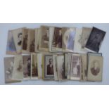 Fifty Victorian photographic portraits, each 10 x 6 cm. UK P&P Group 1 (£16+VAT for the first lot